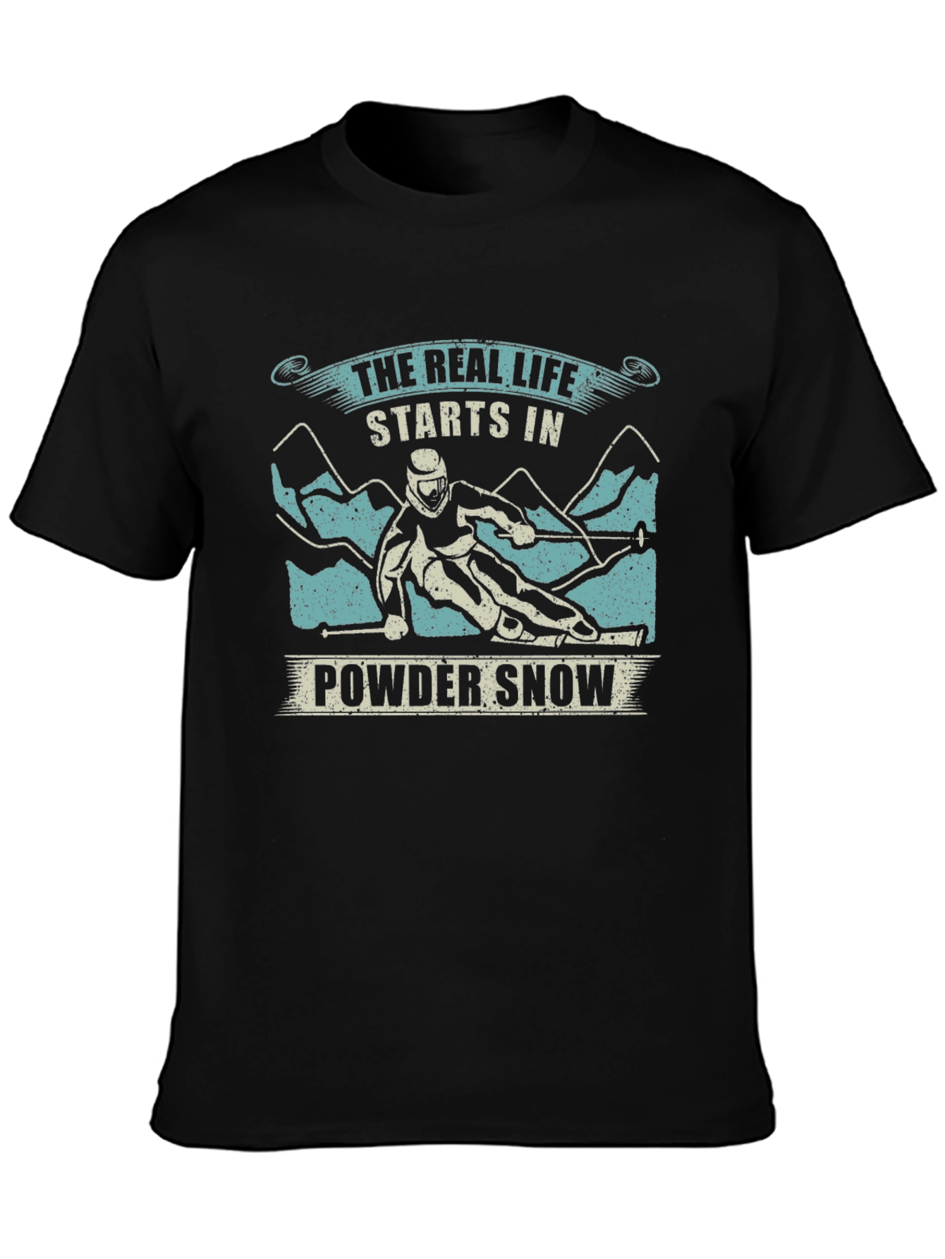 Powder Snow Skiing T-Shirt