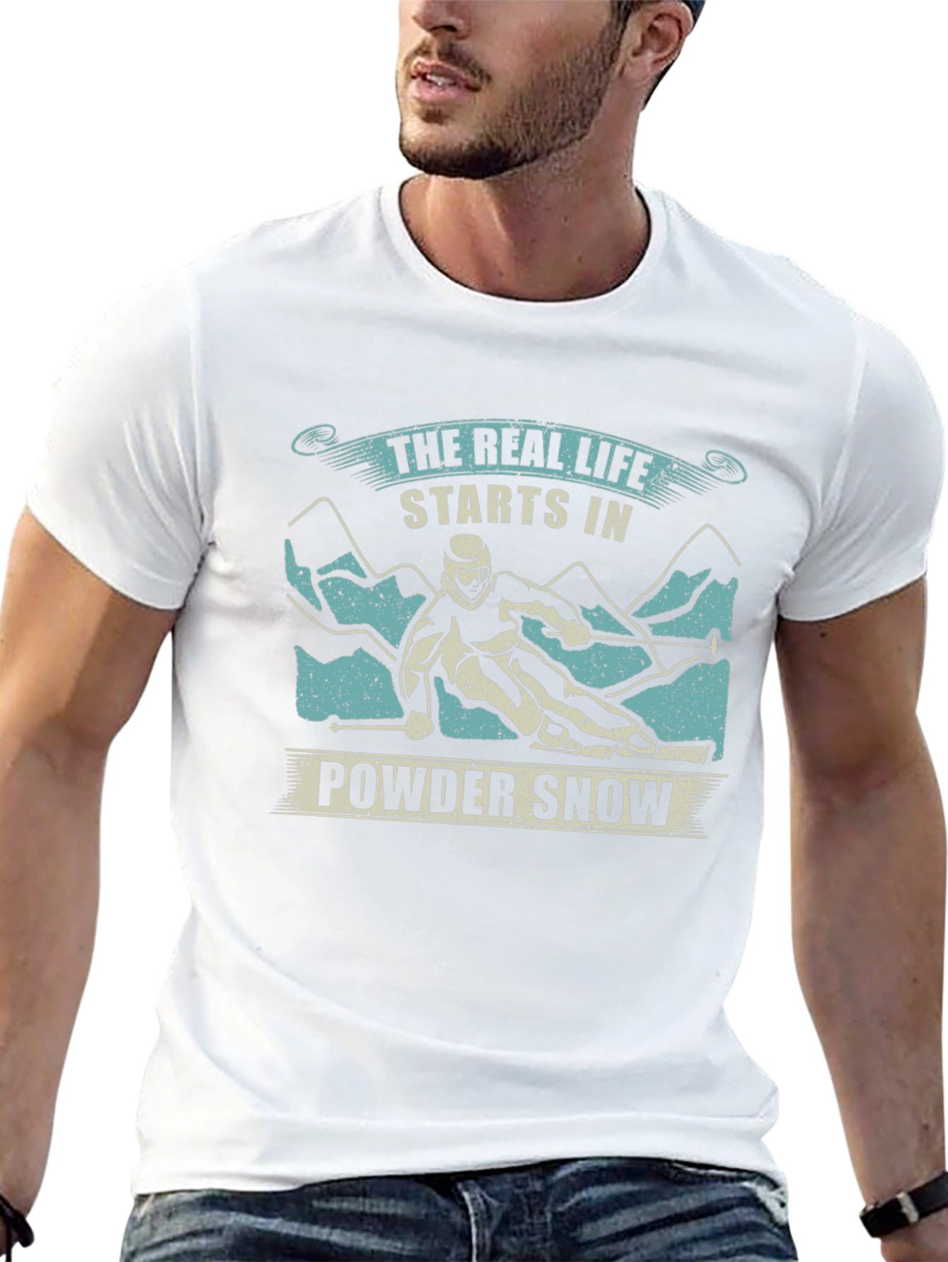 Powder Snow Skiing T-Shirt