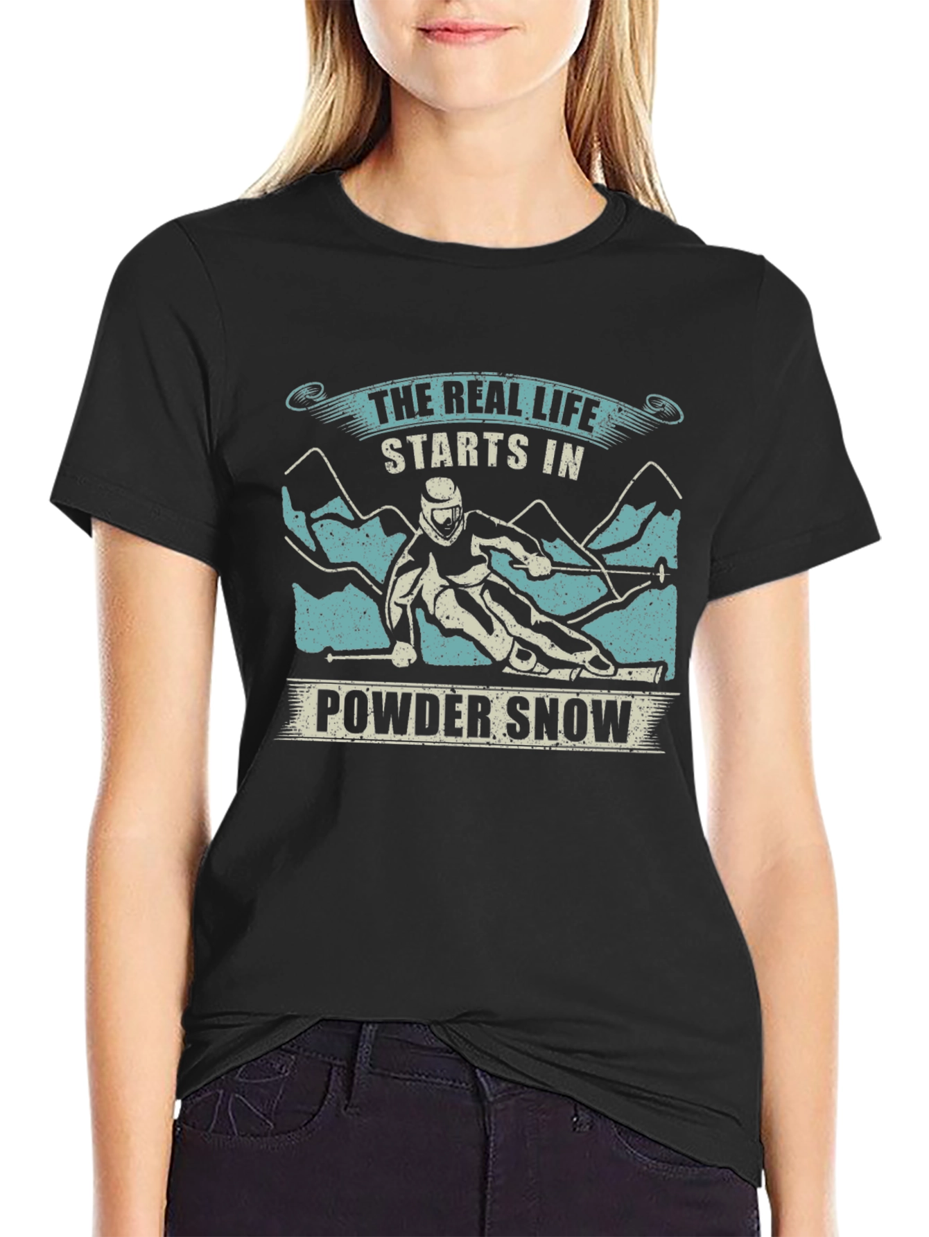Powder Snow Skiing T-Shirt