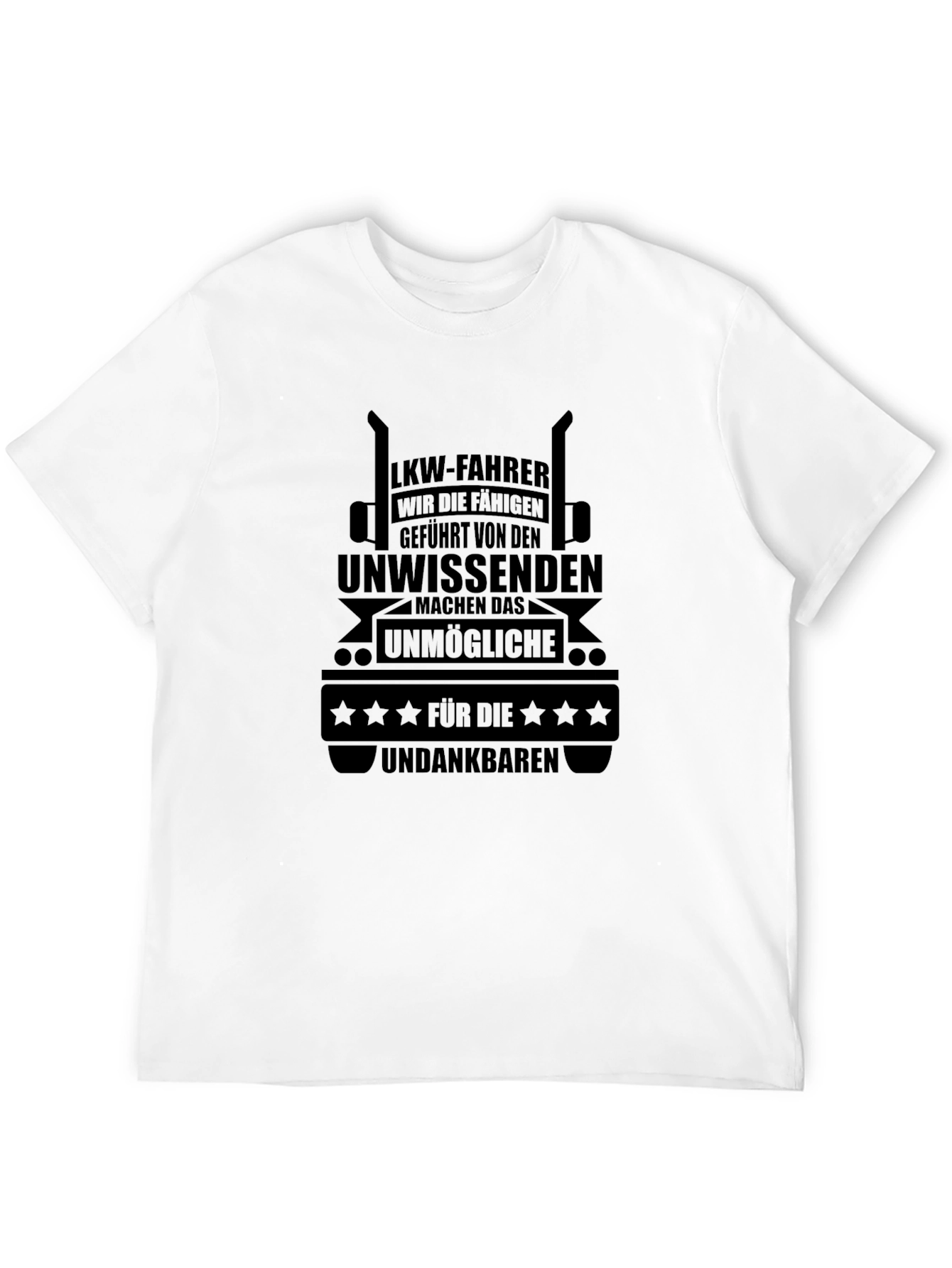Truck Driver T-Shirt - Black Graphic Tee