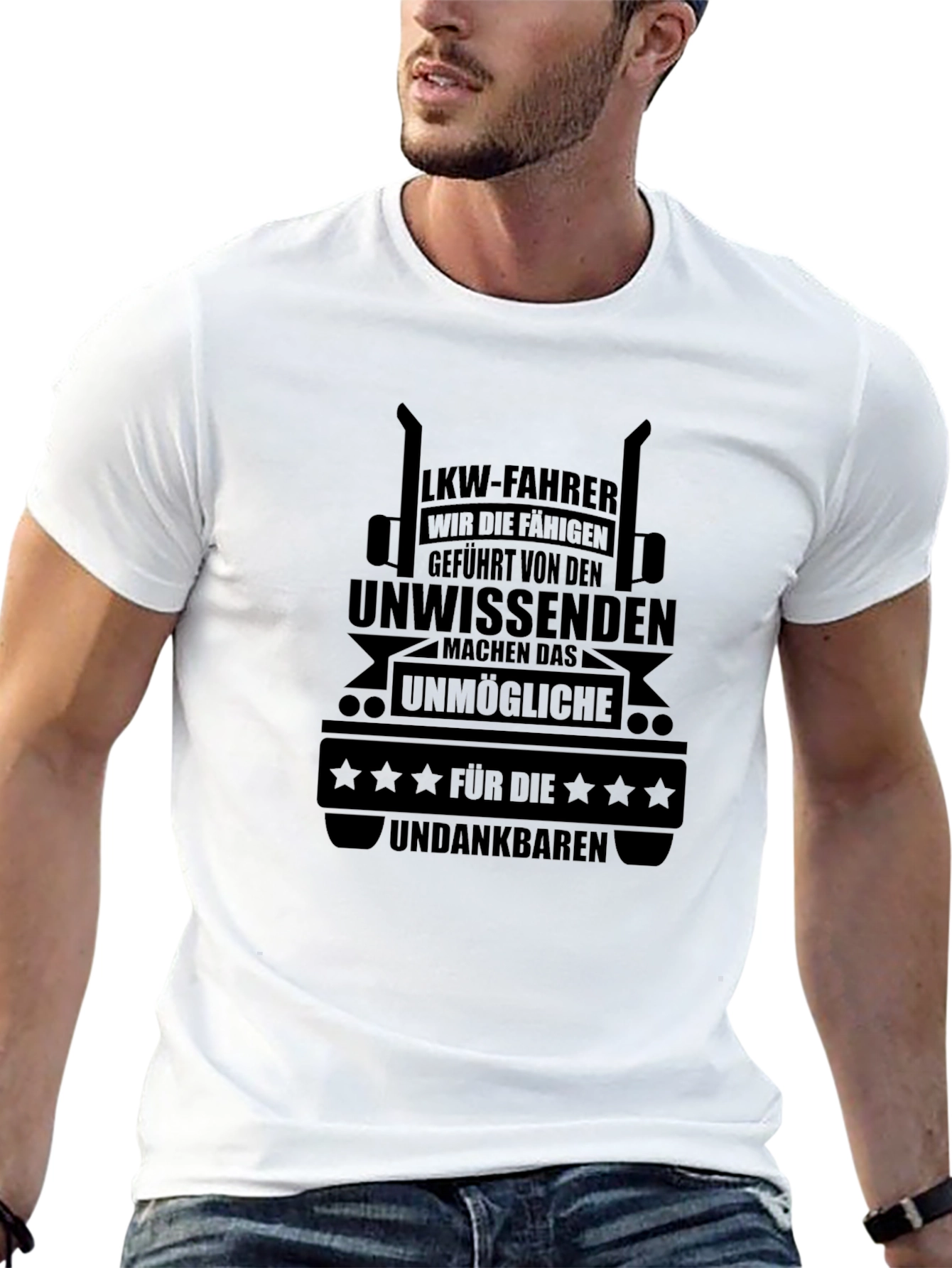 Truck Driver T-Shirt - Black Graphic Tee