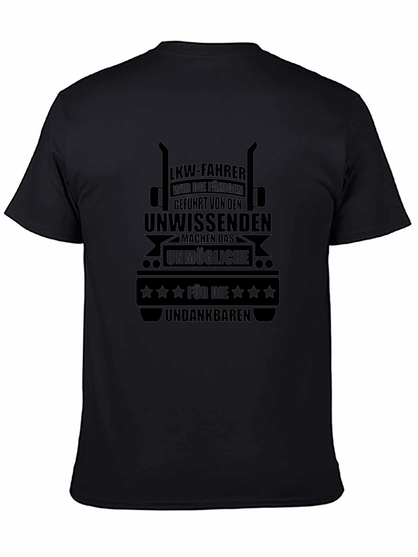 Truck Driver T-Shirt - Black Graphic Tee