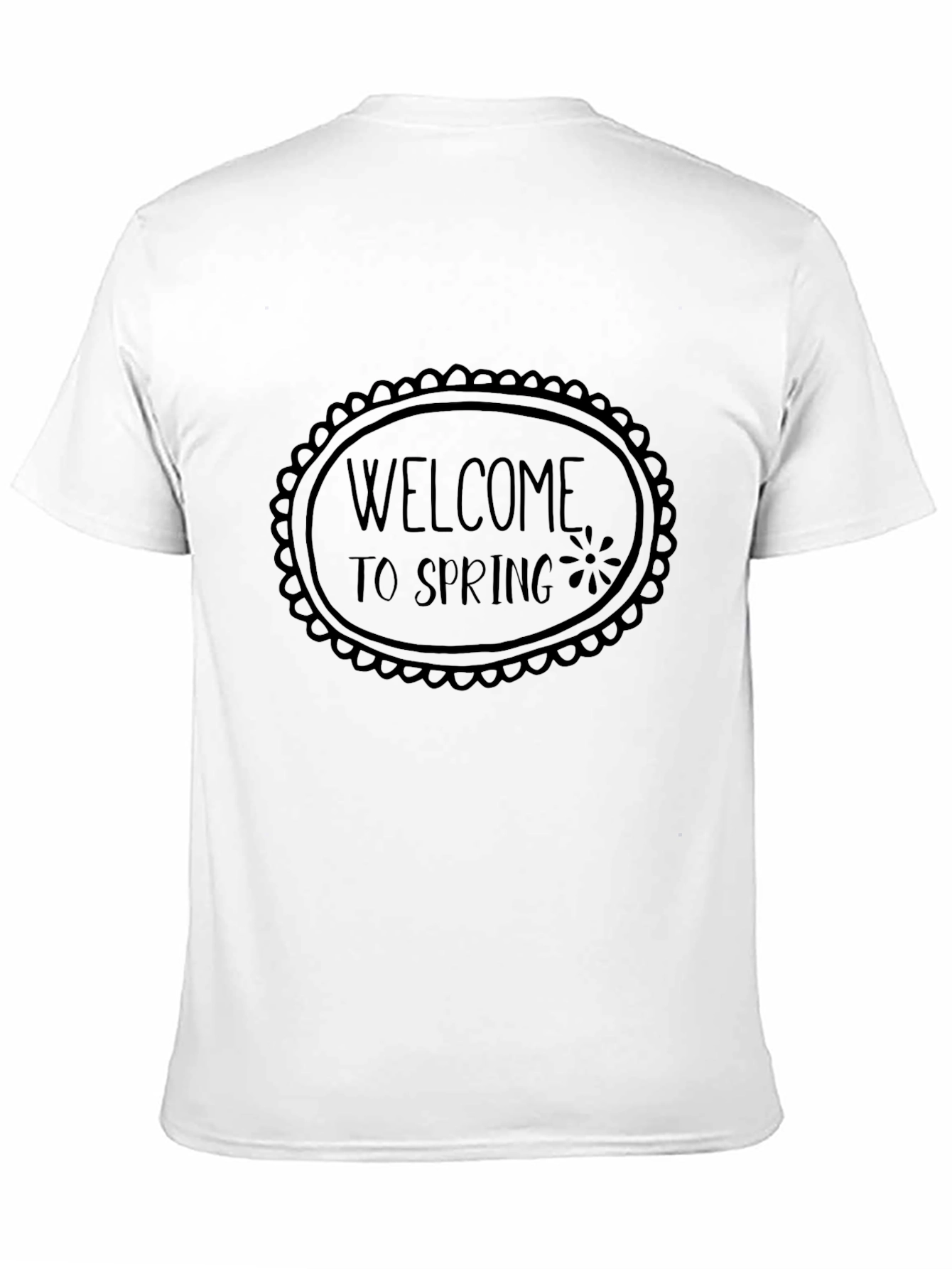 Welcome to Spring Black Graphic Tee