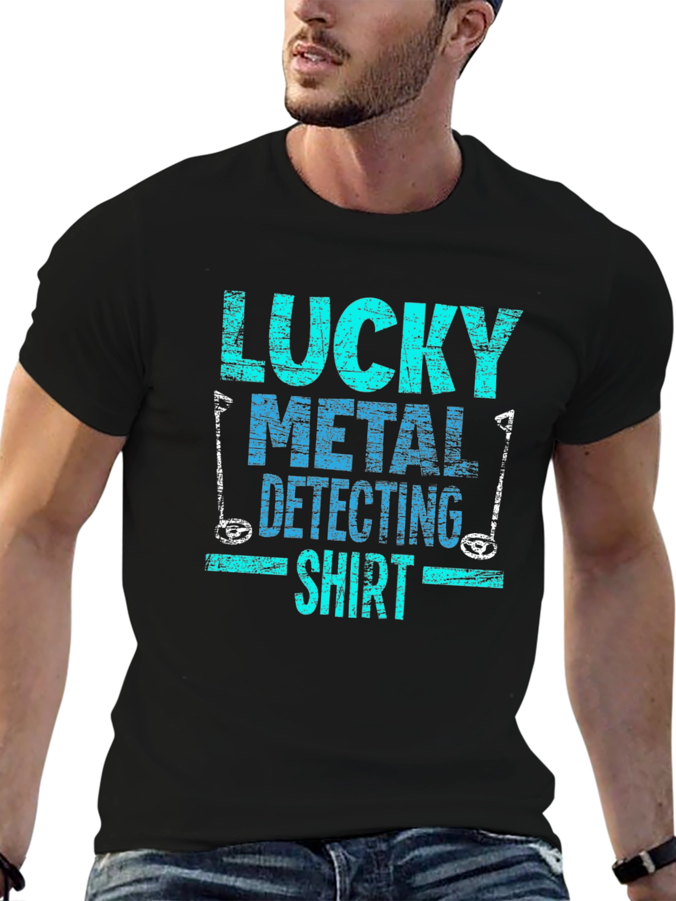 Lucky Metal Detecting Shirt - Black Tee