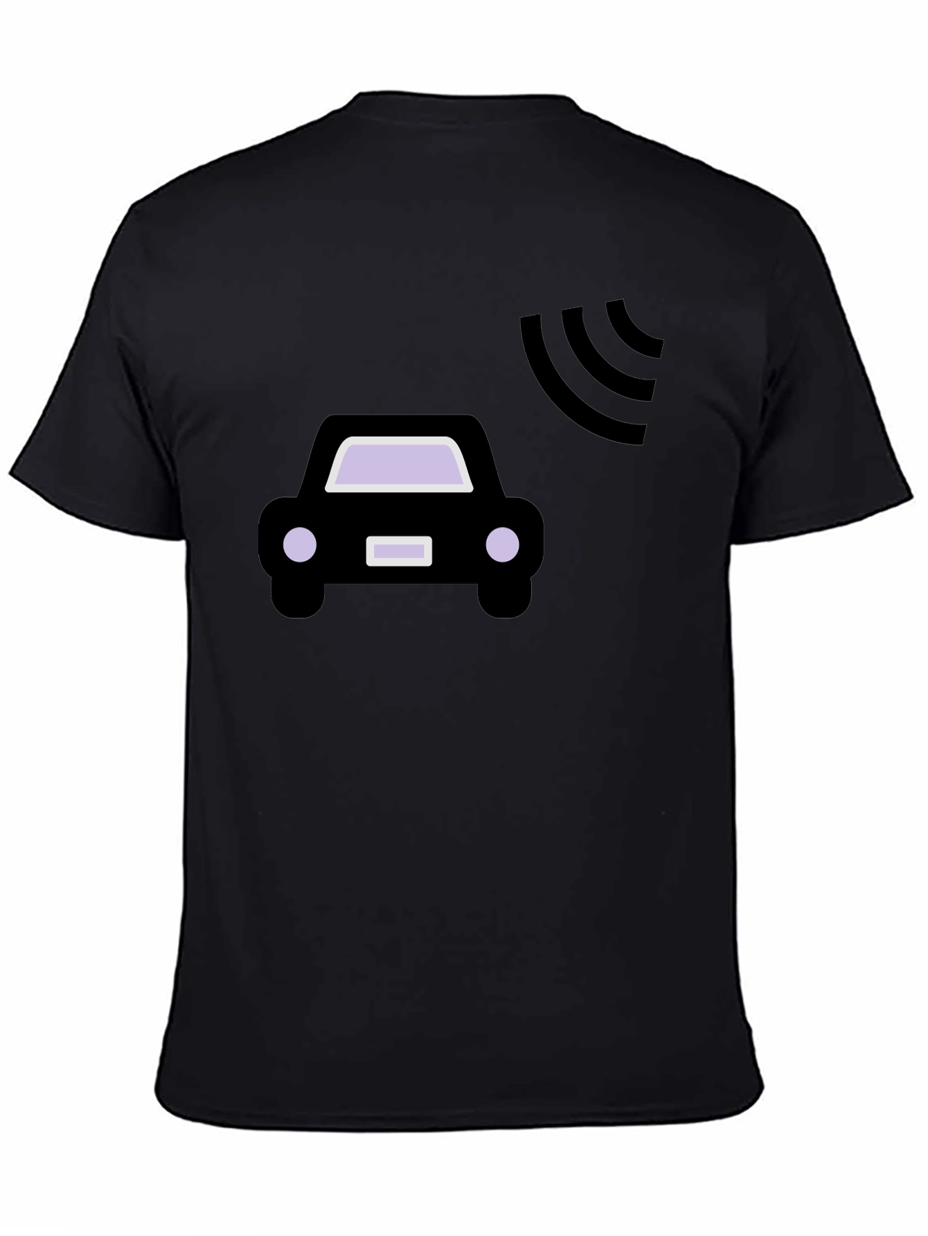 Autonomous Car T-Shirt - Black Cotton