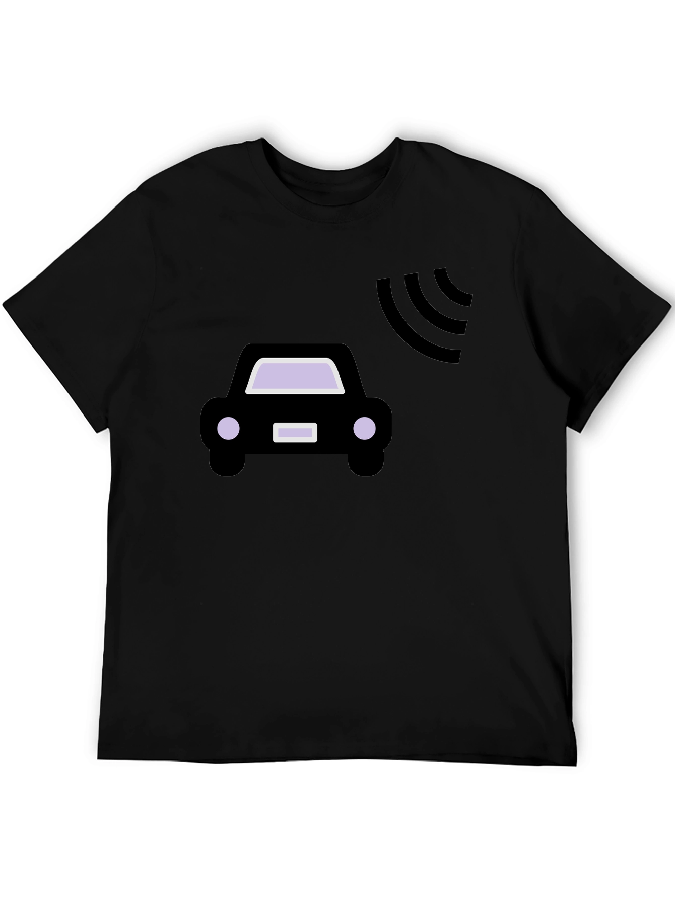 Autonomous Car T-Shirt - Black Cotton