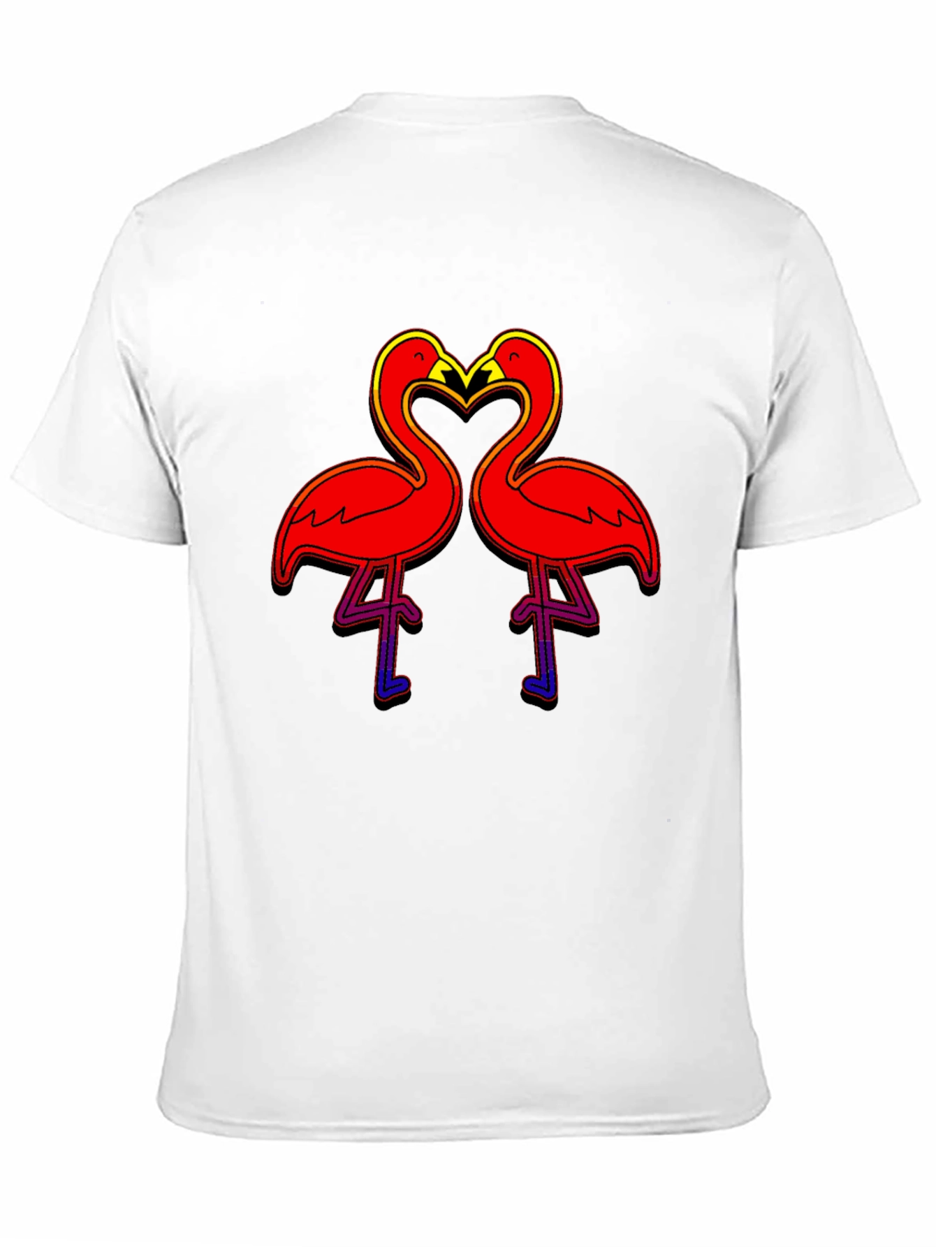 Flamingo Love Graphic T-Shirt - Bold Black Tee