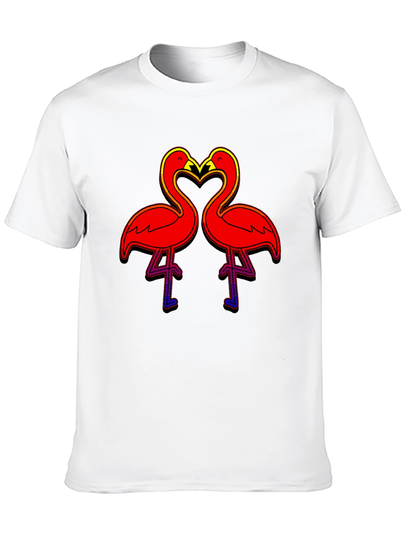 Flamingo Love Graphic T-Shirt - Bold Black Tee