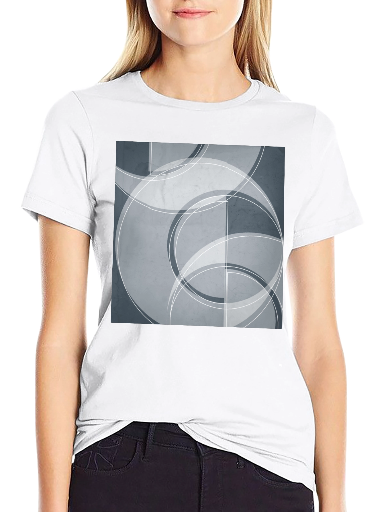 Abstract Circles Graphic T-Shirt - Modern Art Tee