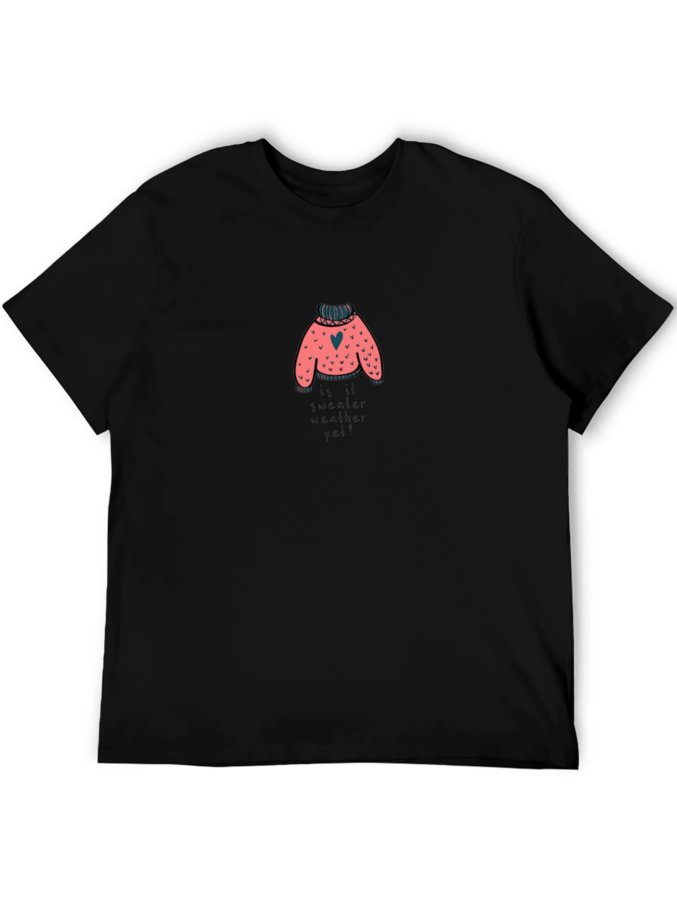 Sweater Weather Graphic T-Shirt - Black