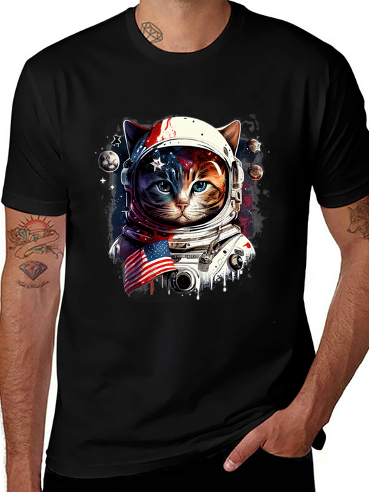 Astronaut Cat Graphic Tee