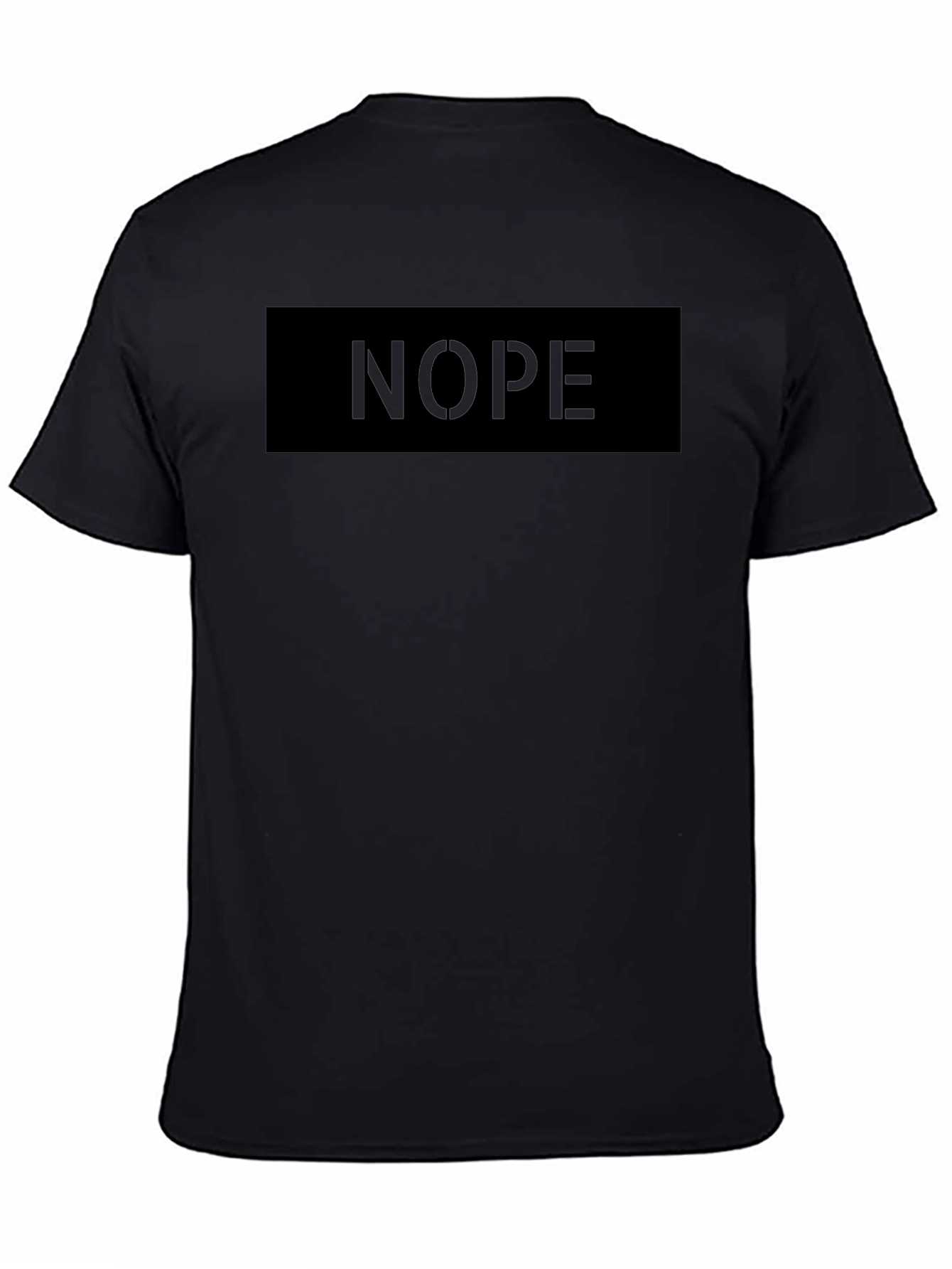 Nope Graphic Tee - Black Casual T-Shirt
