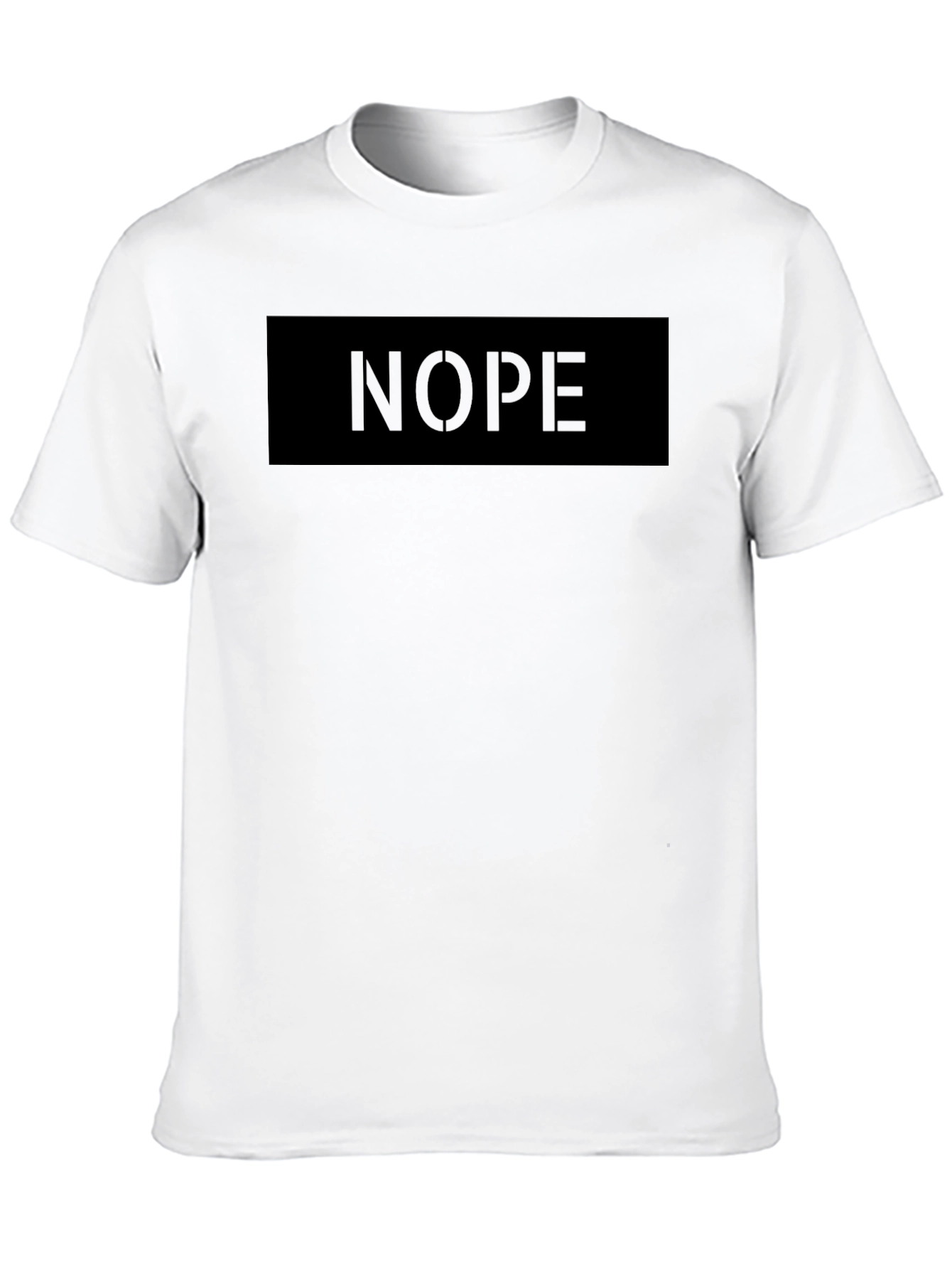 Nope Graphic Tee - Black Casual T-Shirt
