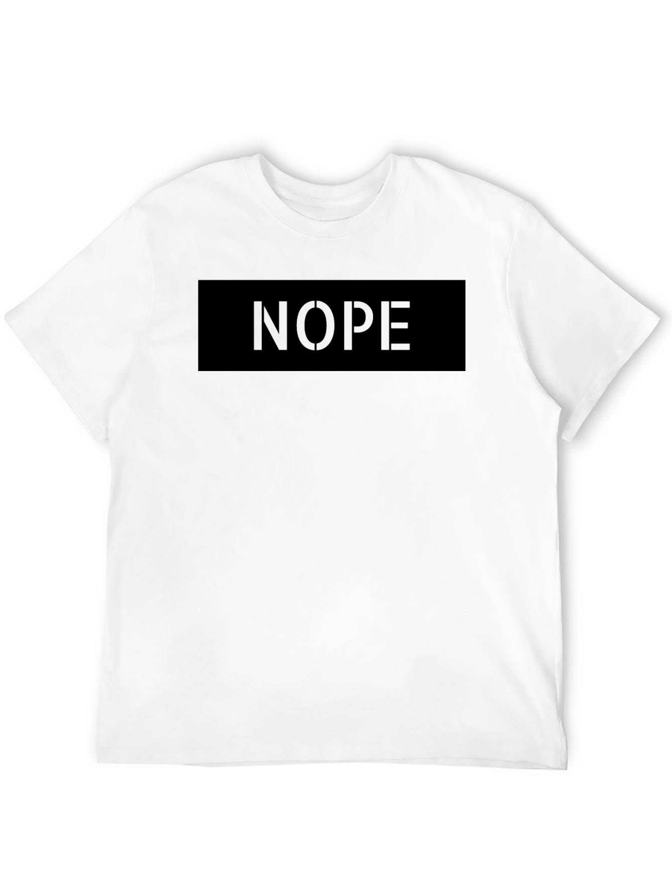 Nope Graphic Tee - Black Casual T-Shirt