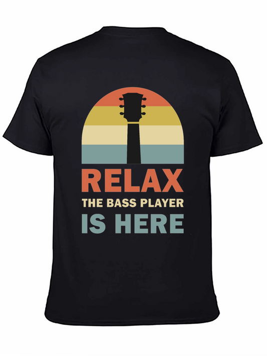 Relax Bass Player Retro Graphic Tee