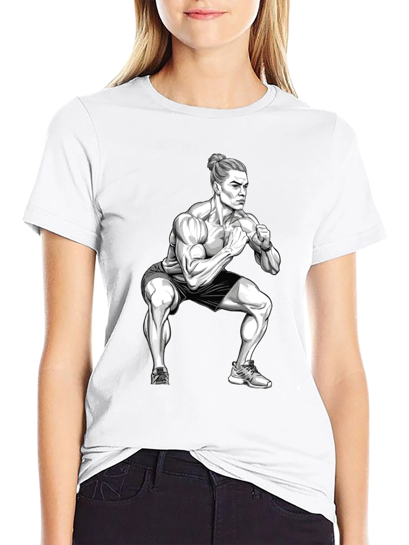 Fitness Squat Graphic T-Shirt - Gym Workout Tee