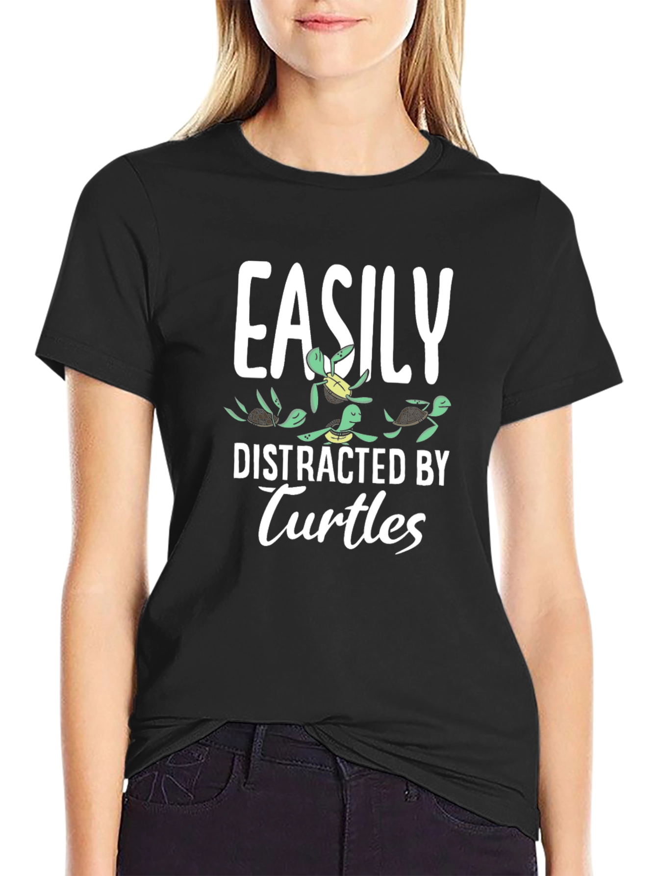 Easily Distracted by Turtles Graphic Tee