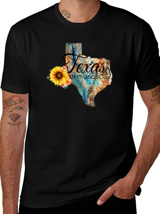 Texas in My Soul Black Cotton T-Shirt