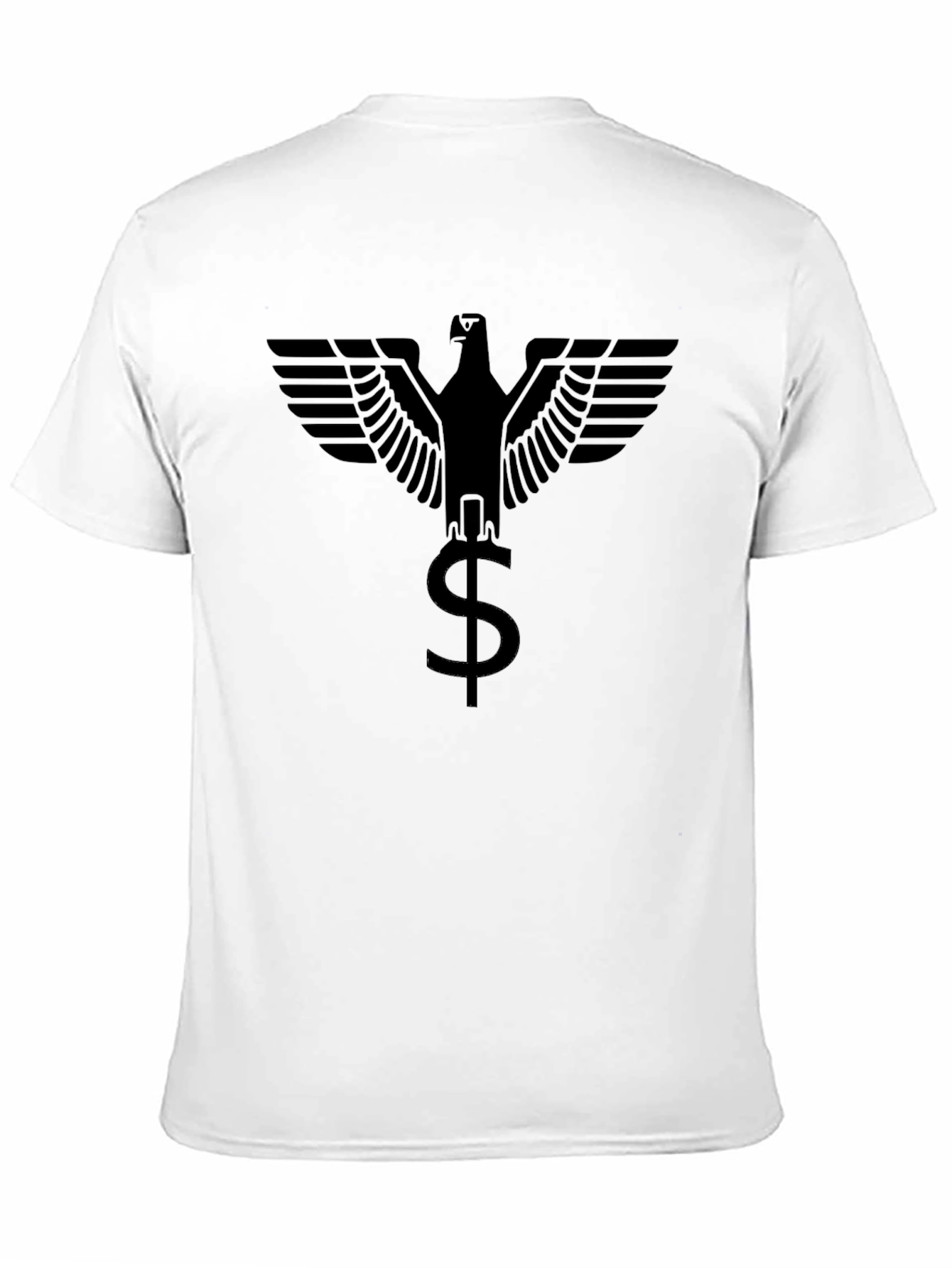 Eagle Dollar Sign Graphic Tee - Black Cotton Blend