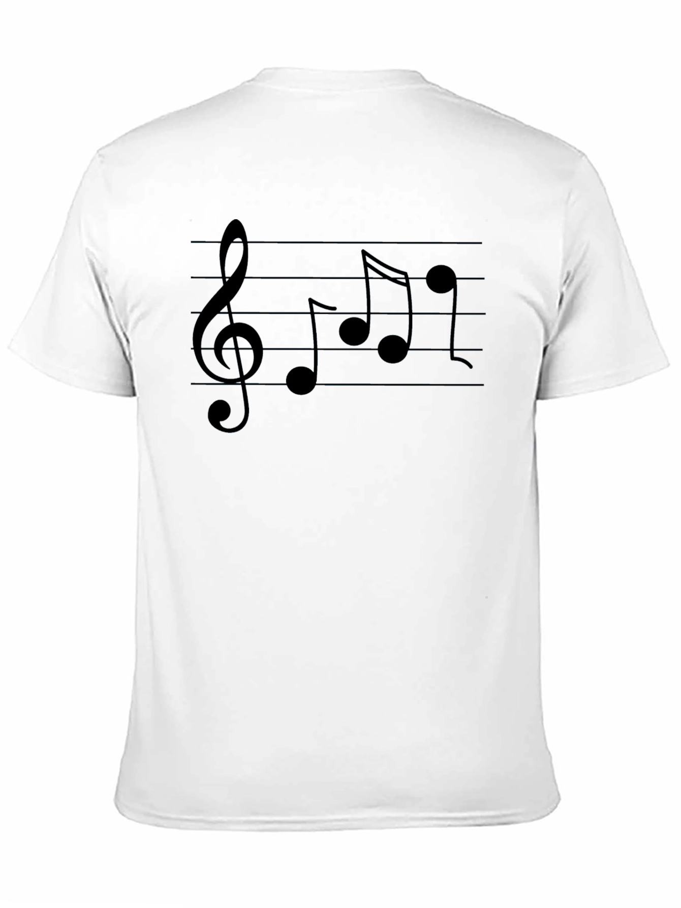 Musical Notes Graphic Tee - Classic Black T-Shirt