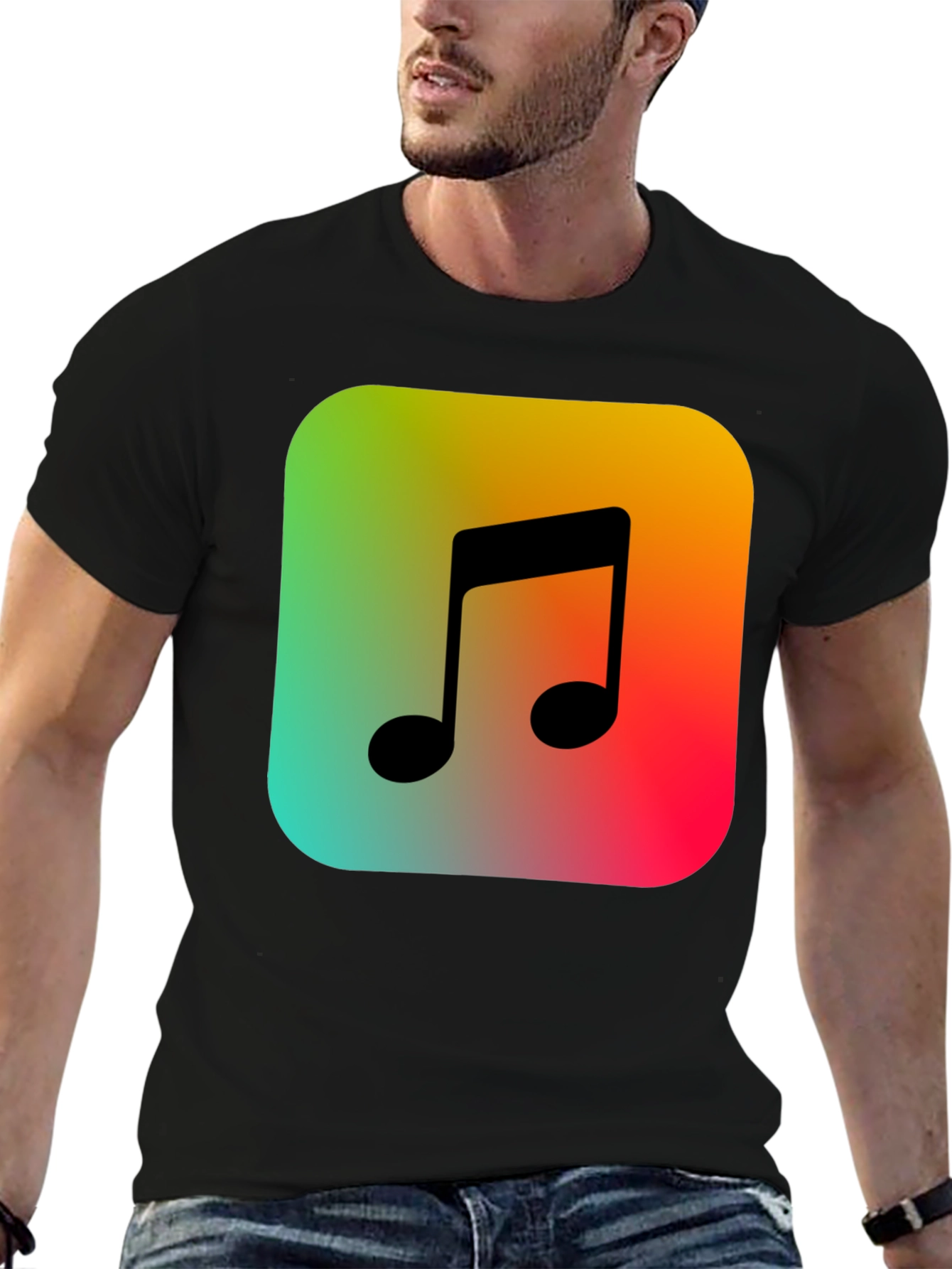 Musical Note Graphic Tee - Trendy Music Lover T-Shirt