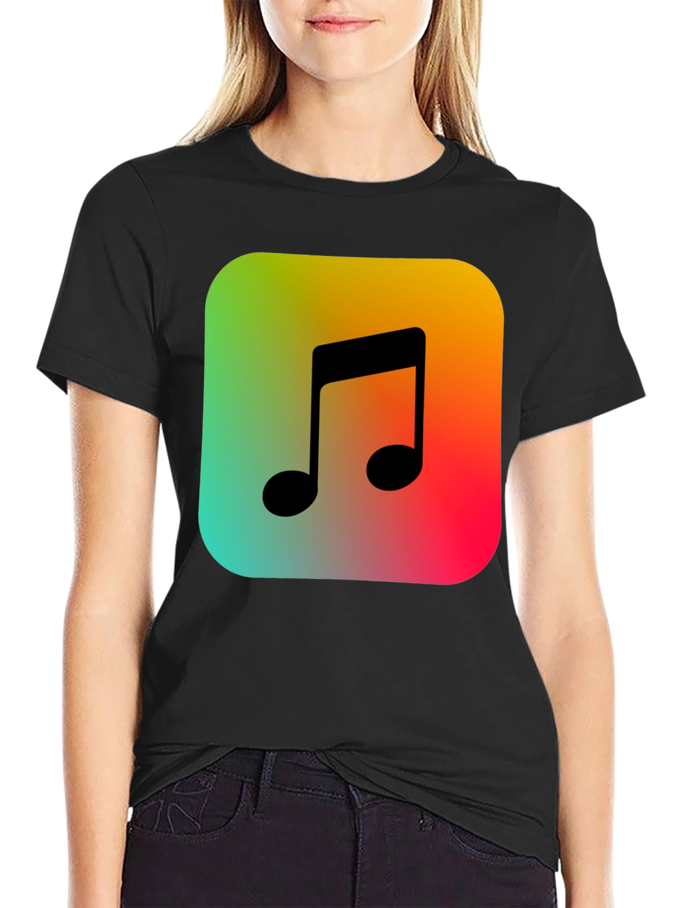 Musical Note Graphic Tee - Trendy Music Lover T-Shirt
