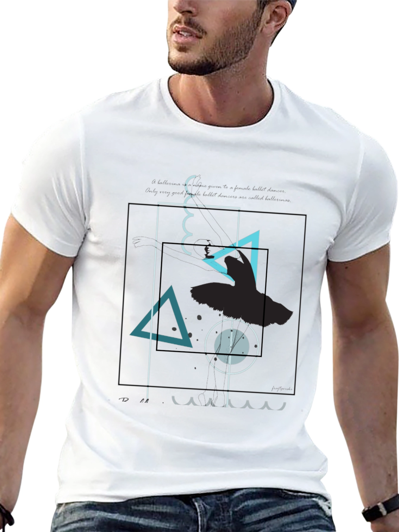 Abstract Graphic Print Crew Neck T-Shirt