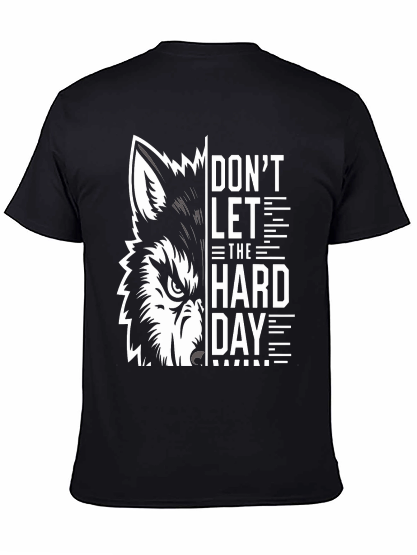 Wolf Graphic Print Crew Neck T-Shirt