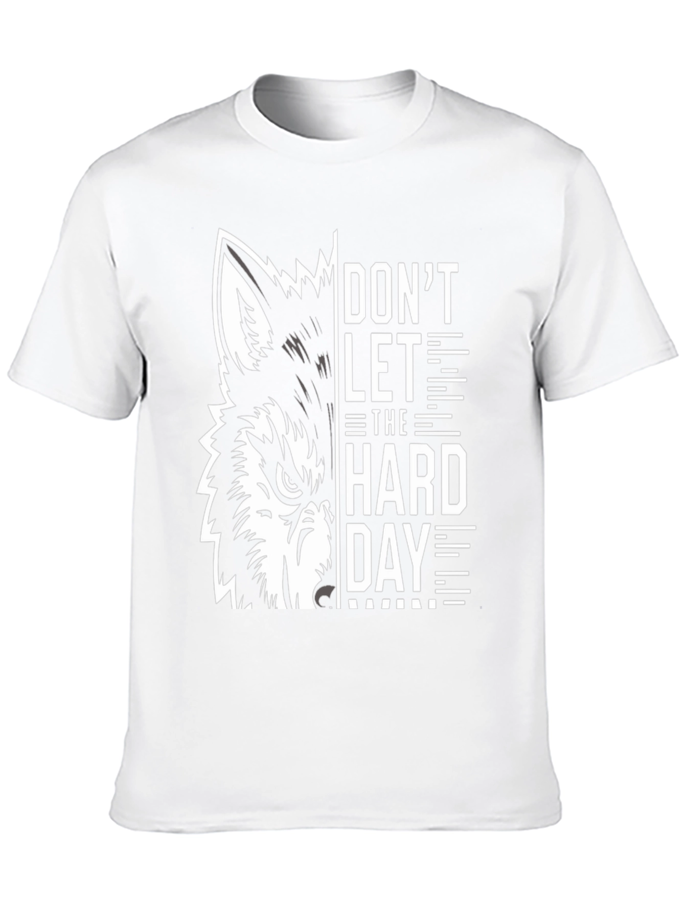 Wolf Graphic Print Crew Neck T-Shirt