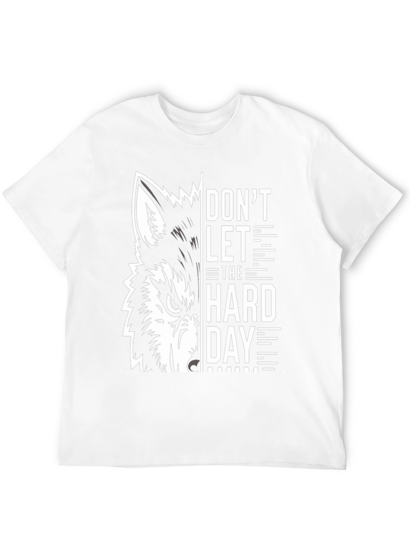 Wolf Graphic Print Crew Neck T-Shirt