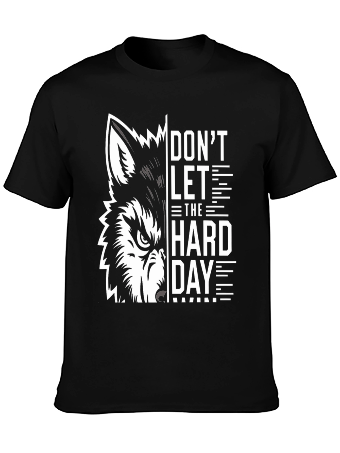 Wolf Graphic Print Crew Neck T-Shirt