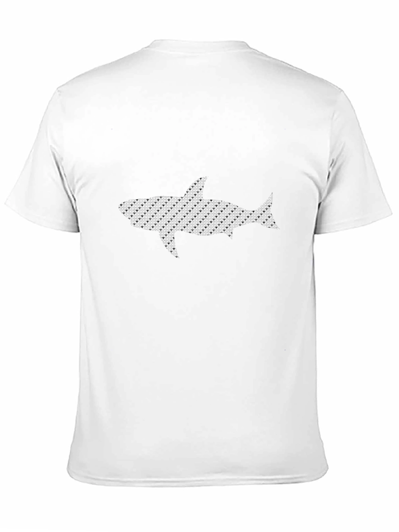 Shark Graphic Tee - Black Cotton Mens T-Shirt