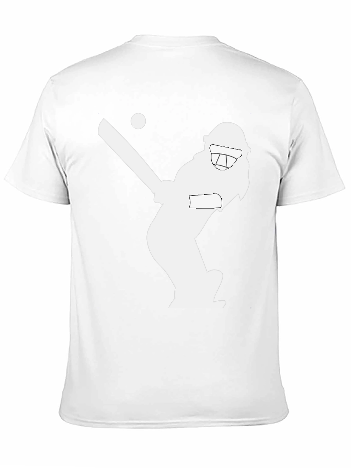 Cricket Player Graphic T-Shirt - Stylish Black Tee