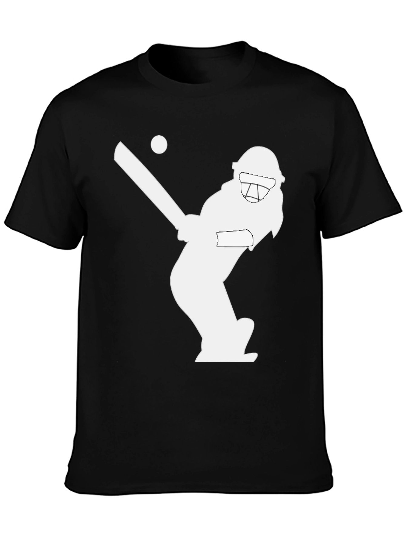 Cricket Player Graphic T-Shirt - Stylish Black Tee