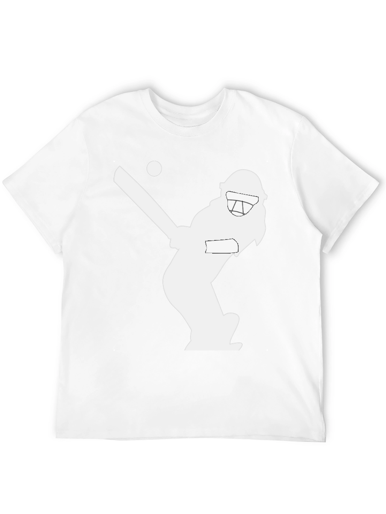 Cricket Player Graphic T-Shirt - Stylish Black Tee