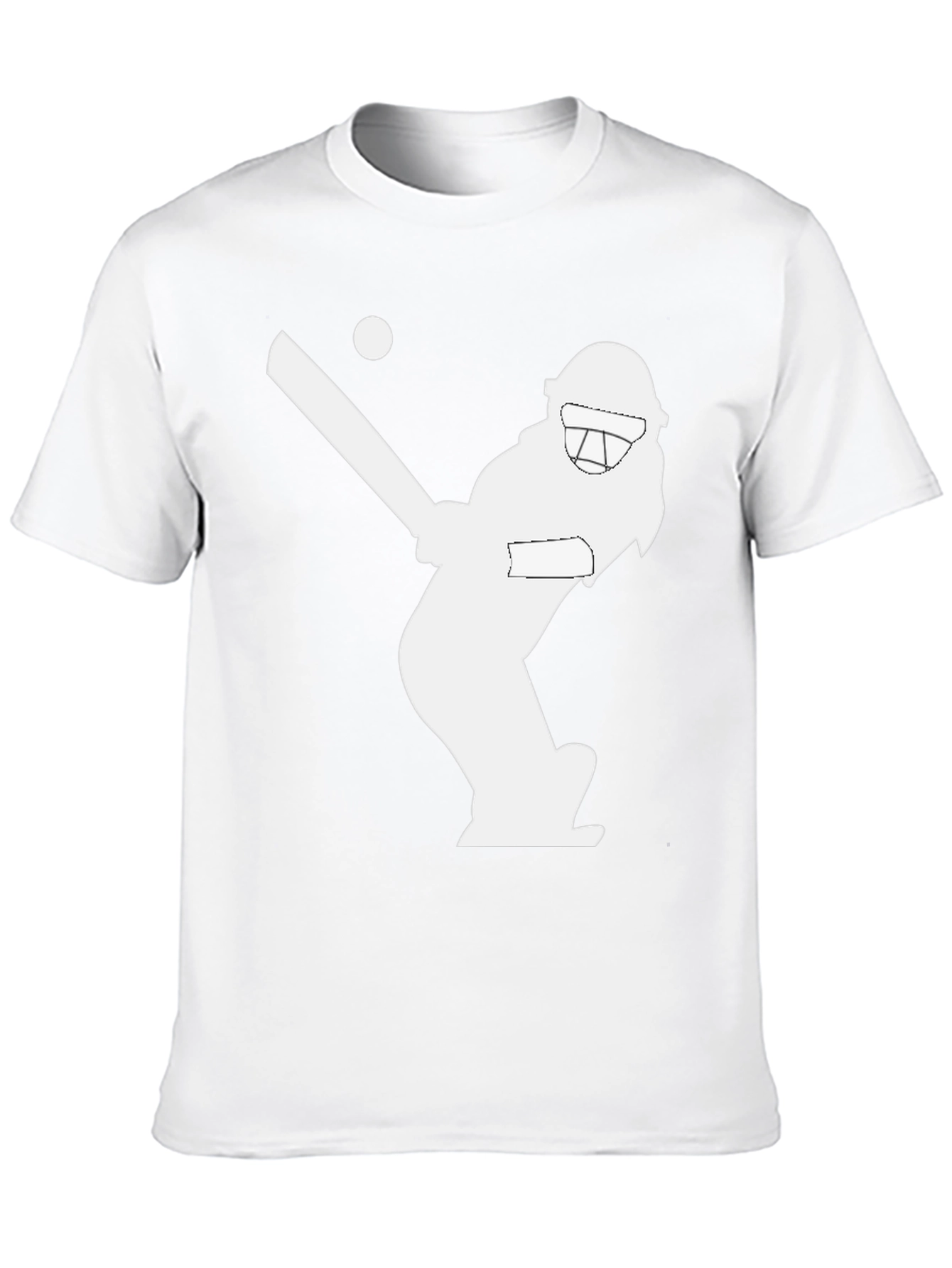 Cricket Player Graphic T-Shirt - Stylish Black Tee