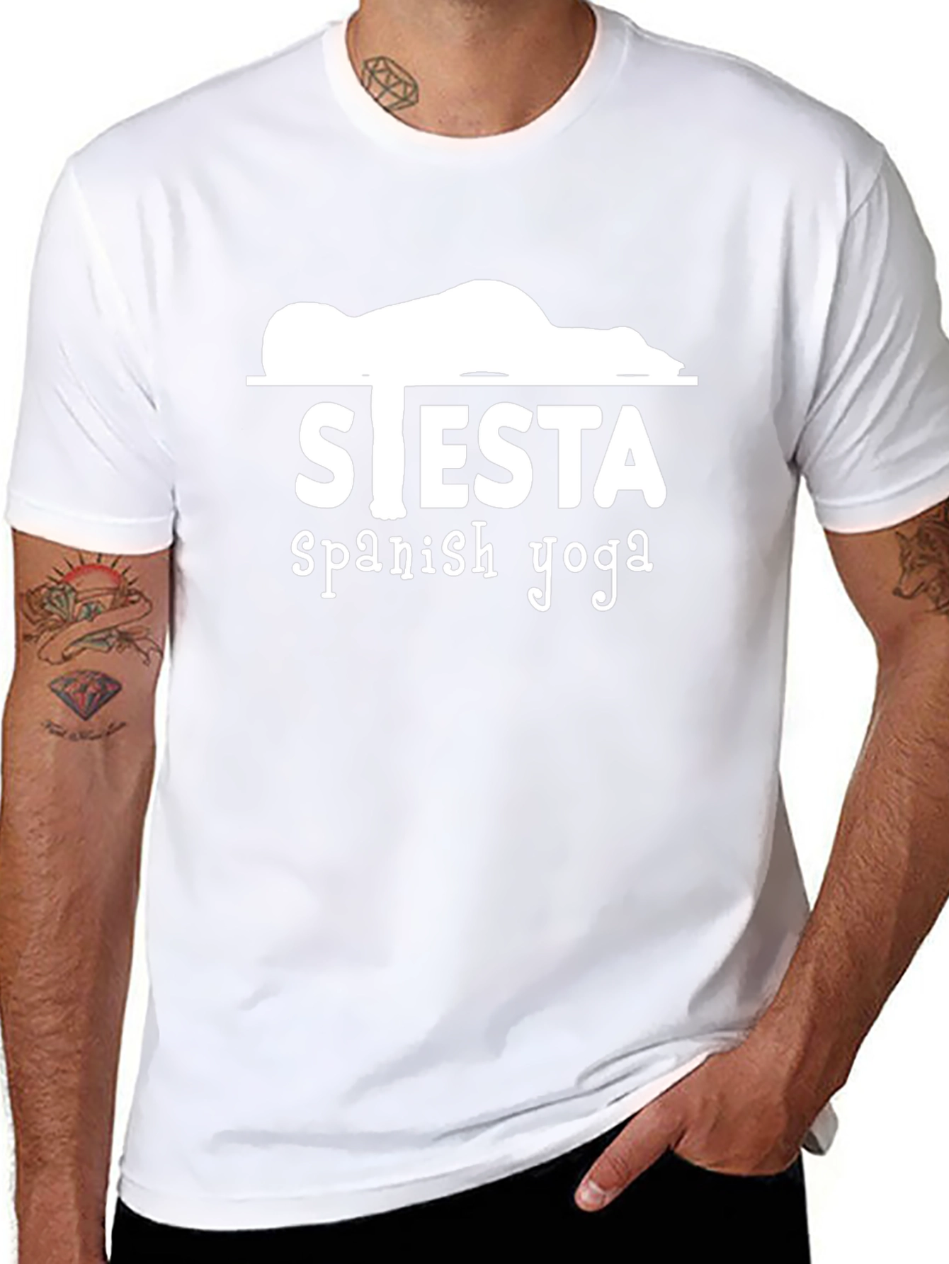 Siesta Spanish Yoga Graphic Tee - Funny Relax T-Shirt