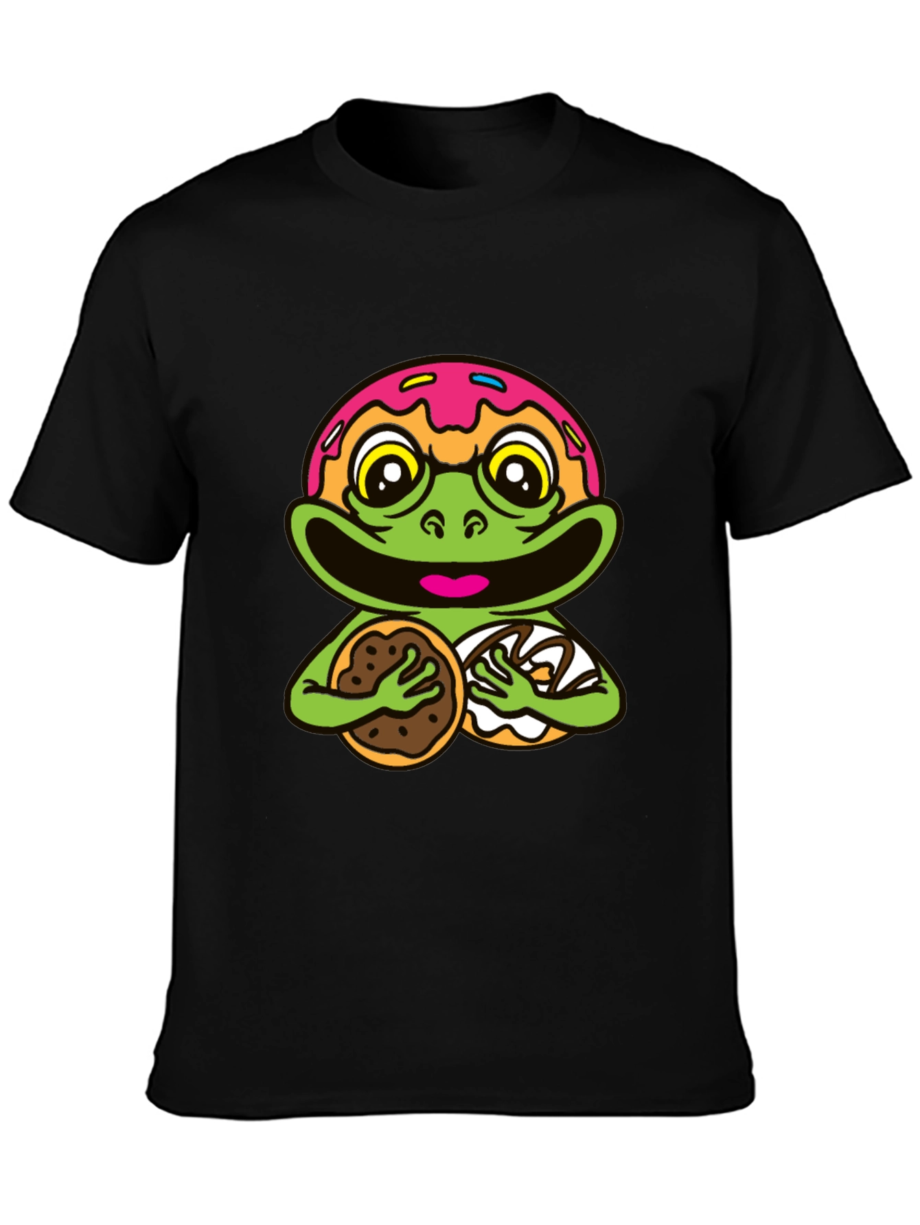 Frog Donut Cookie Funny T-Shirt