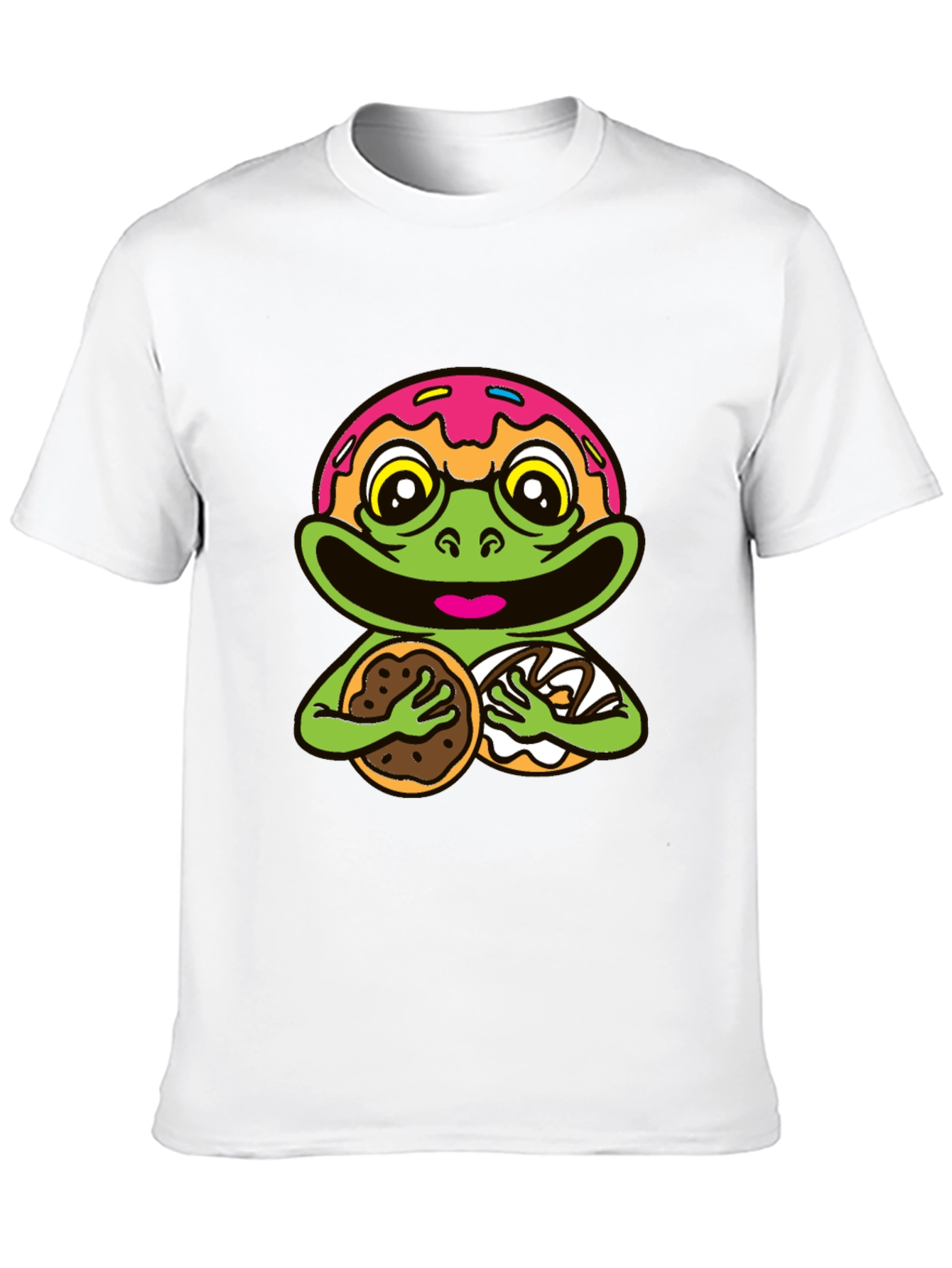 Frog Donut Cookie Funny T-Shirt
