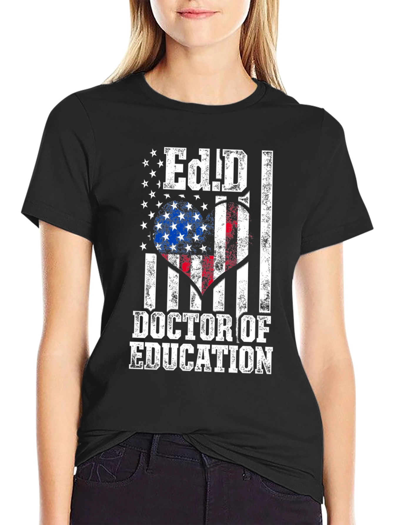 Ed.D. Doctor of Education American Flag T-Shirt
