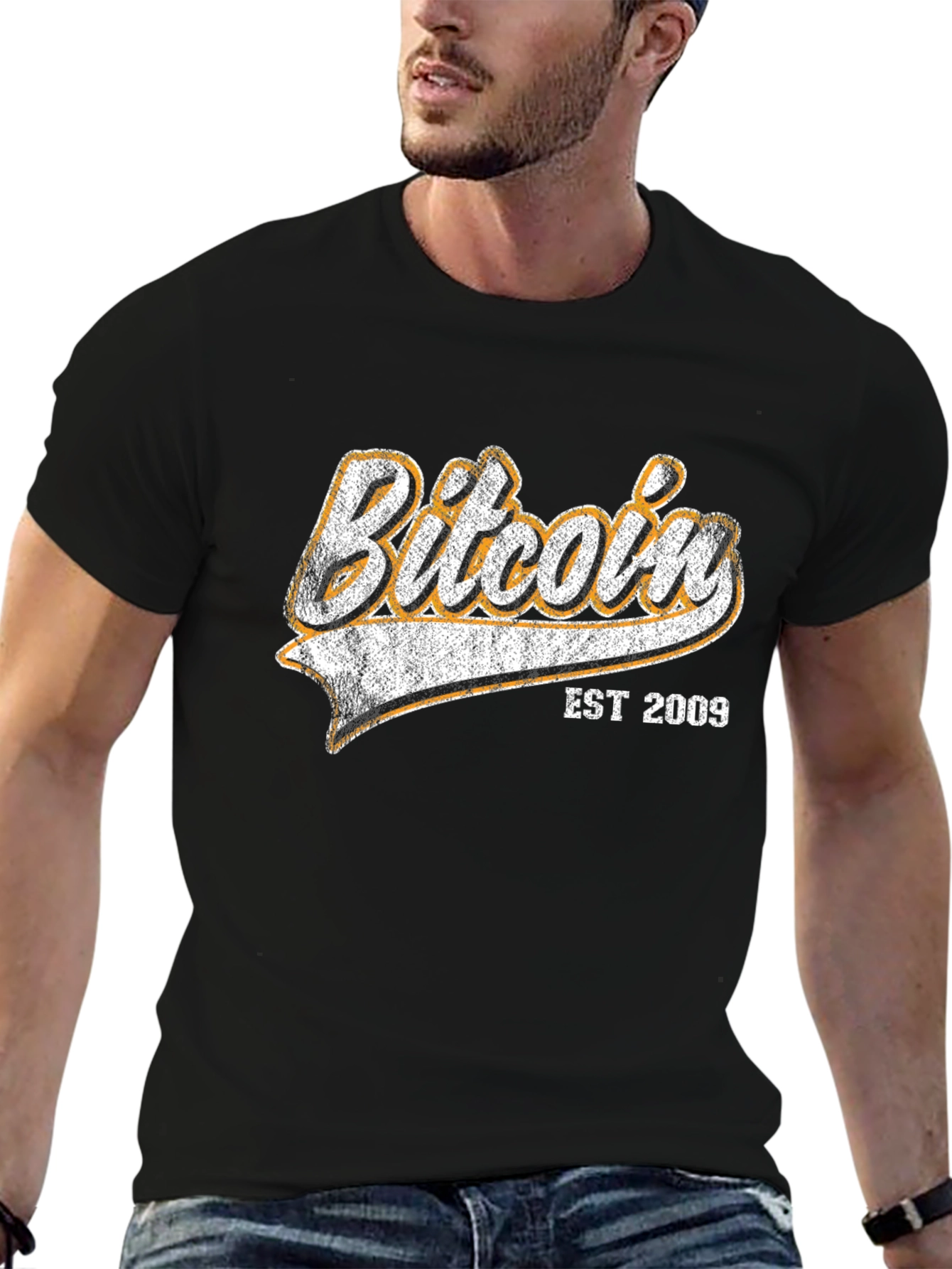 Bitcoin EST 2009 Black Graphic T-Shirt