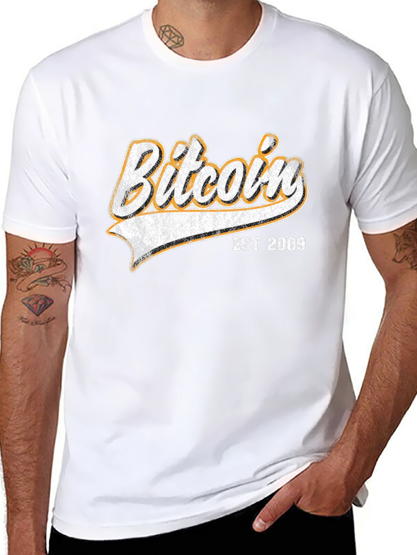 Bitcoin EST 2009 Black Graphic T-Shirt