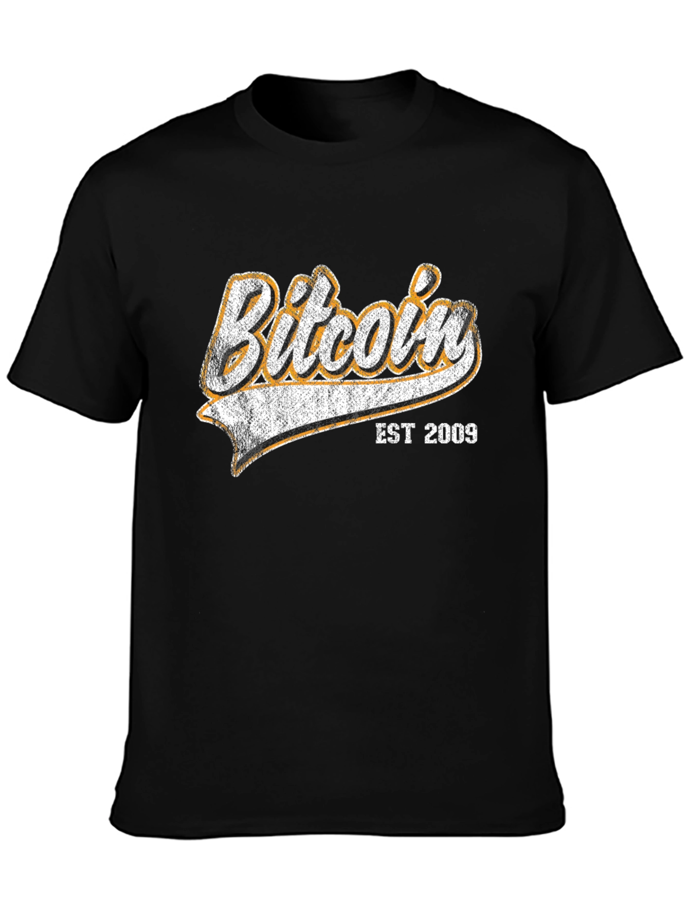Bitcoin EST 2009 Black Graphic T-Shirt