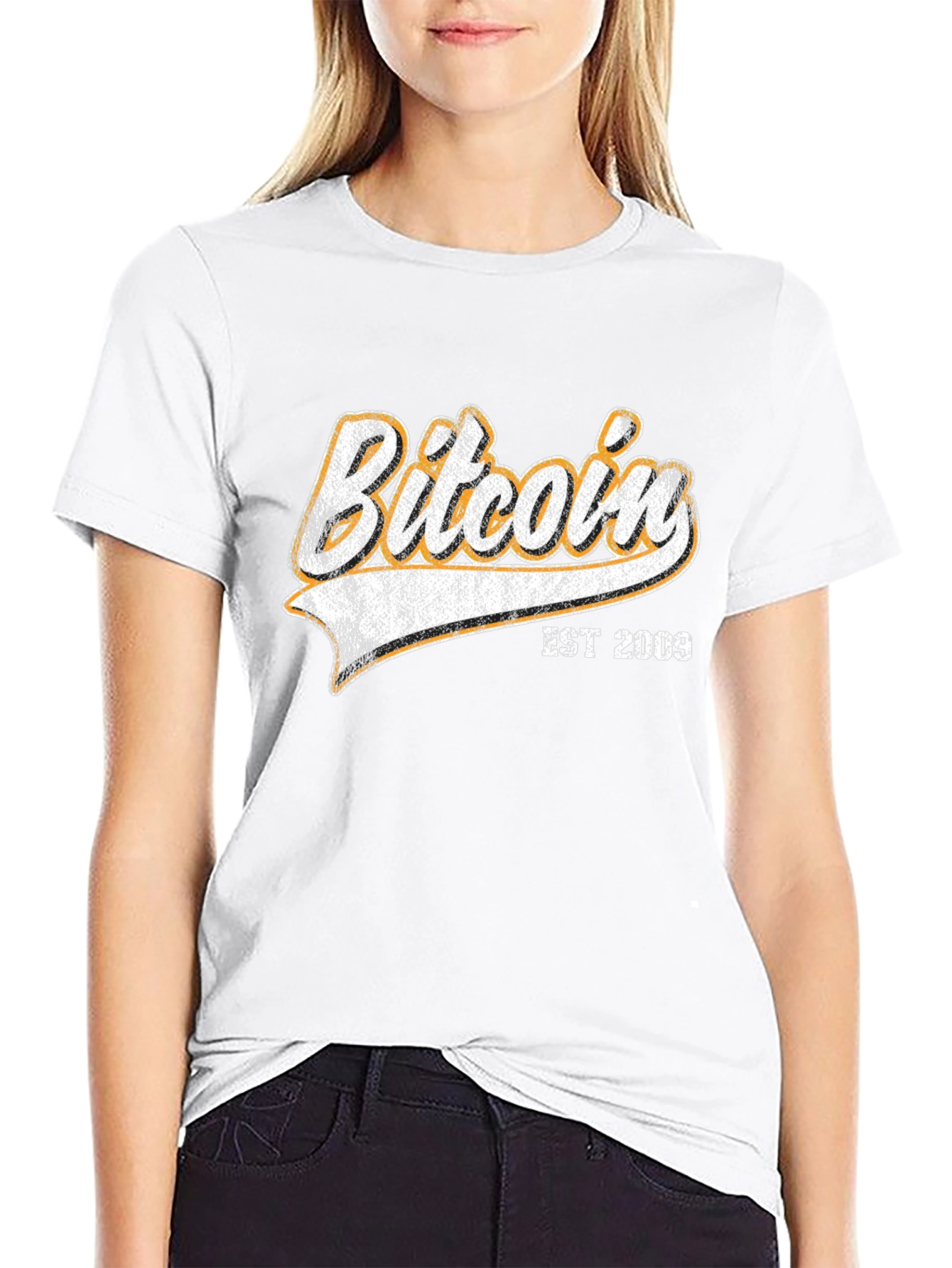 Bitcoin EST 2009 Black Graphic T-Shirt