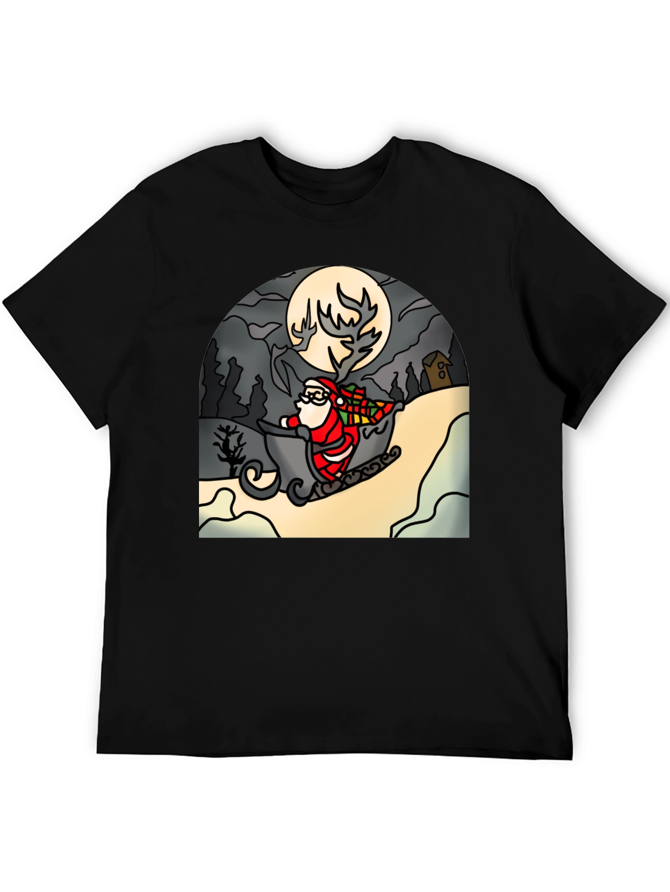 Santa Sleigh T-Shirt - Holiday Cheer