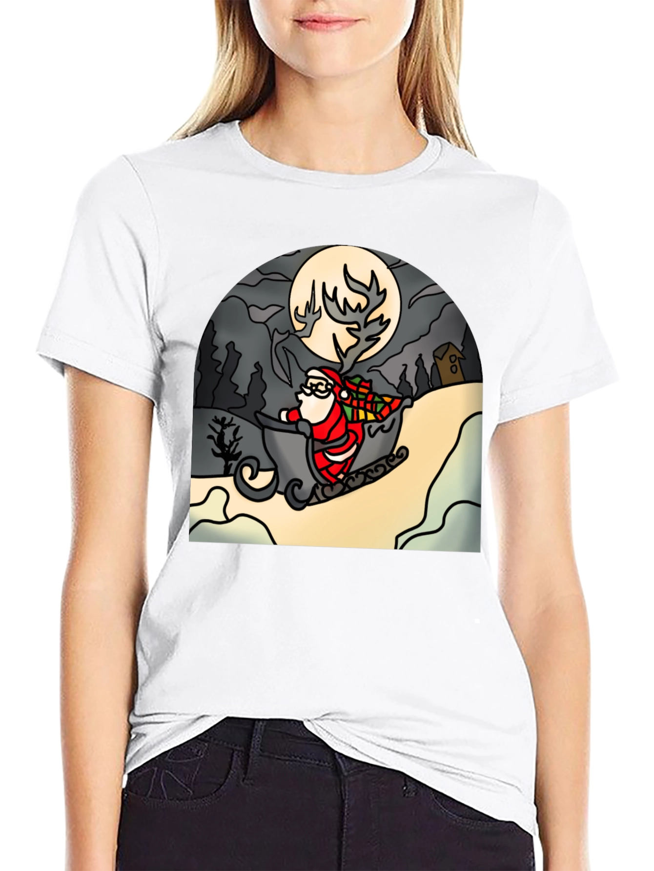 Santa Sleigh T-Shirt - Holiday Cheer