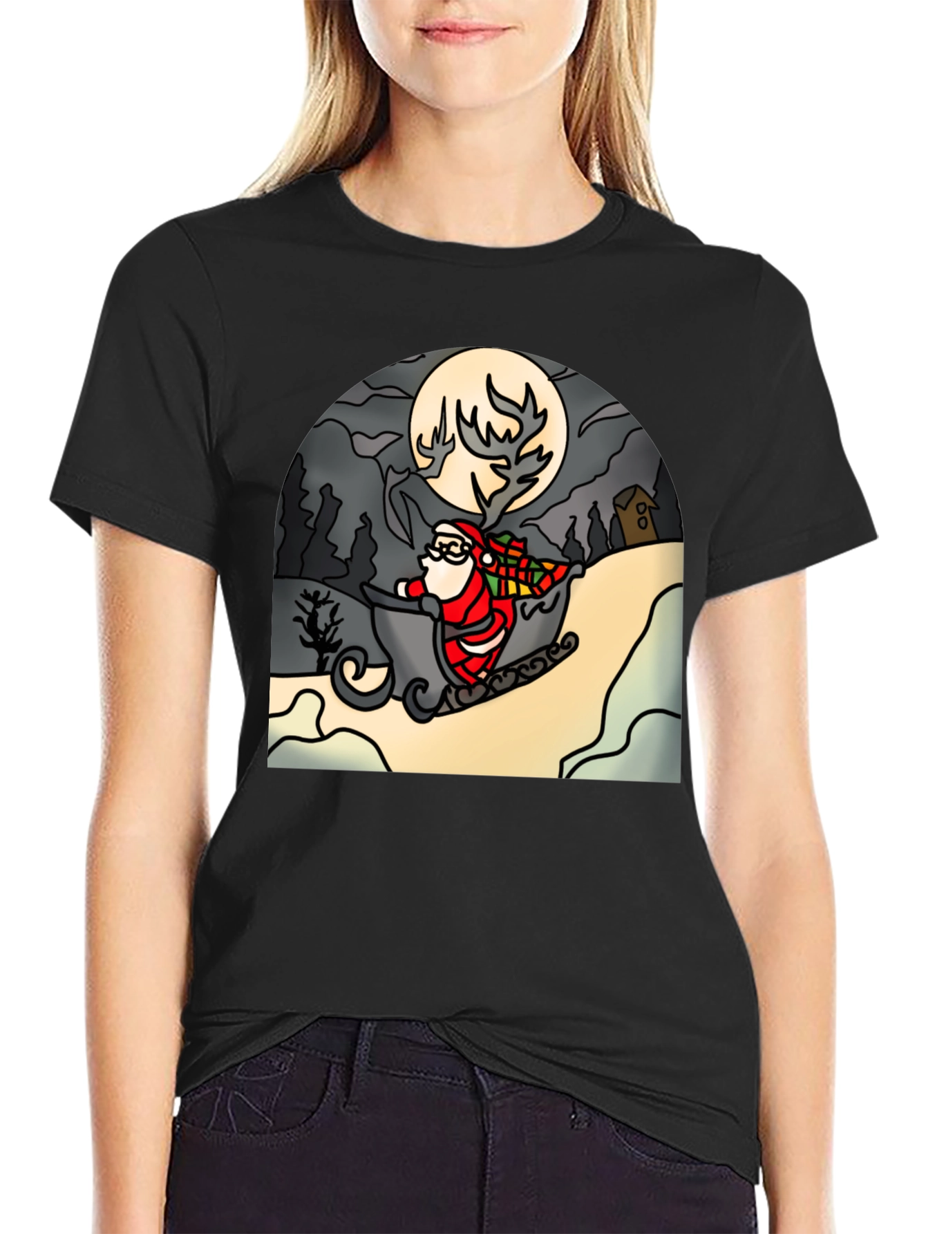 Santa Sleigh T-Shirt - Holiday Cheer