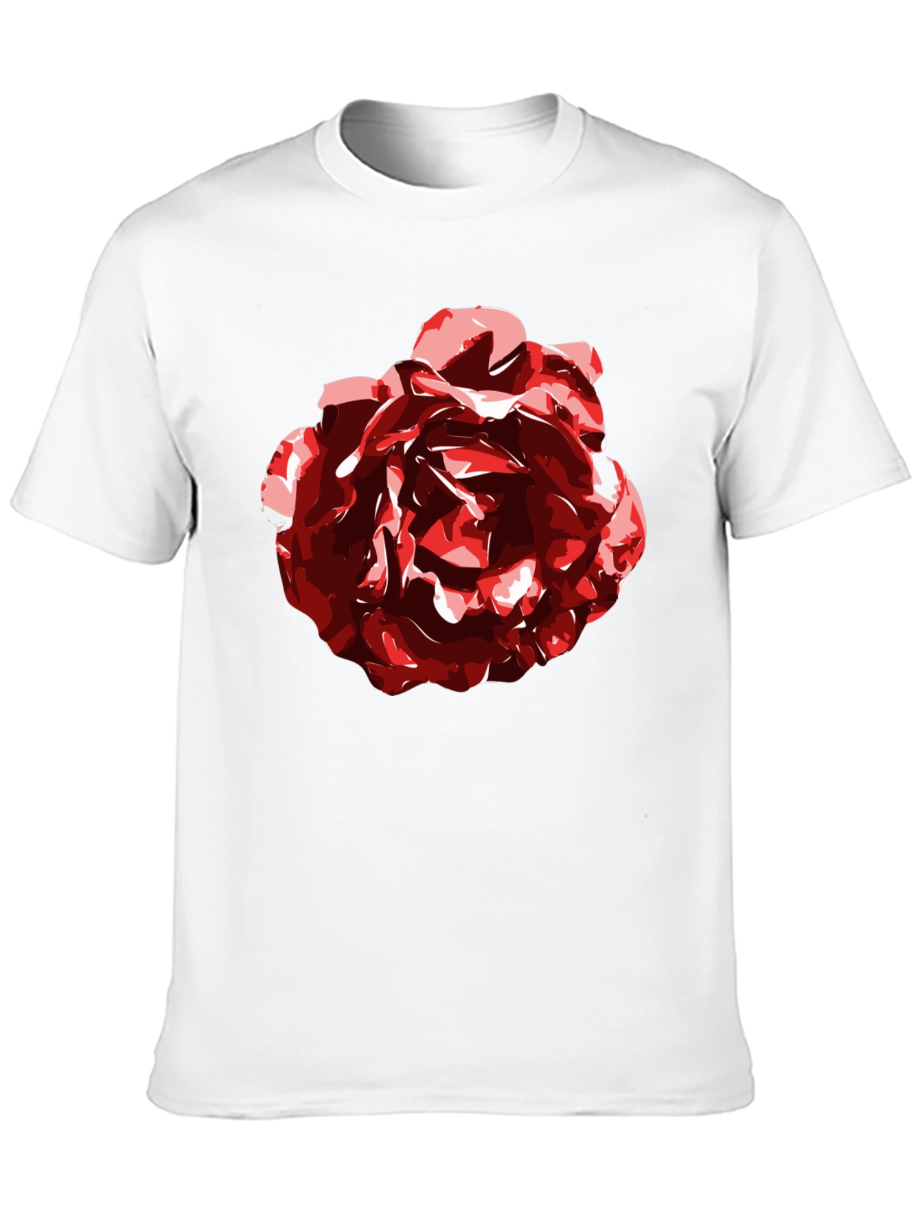 Rose Graphic Print Black T-Shirt