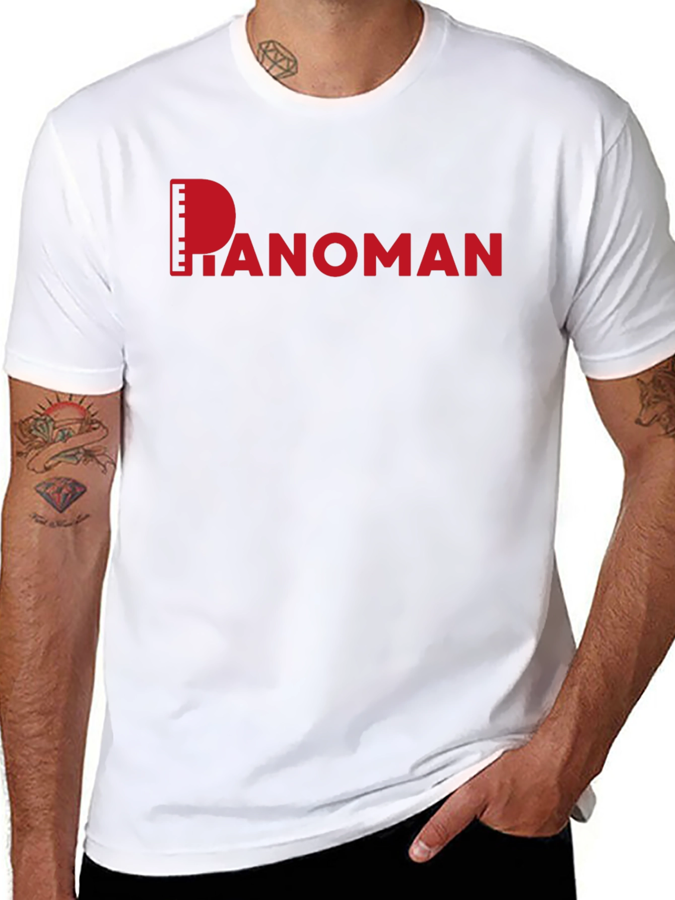 Pianoman Graphic Tee - Black Cotton Casual Shirt