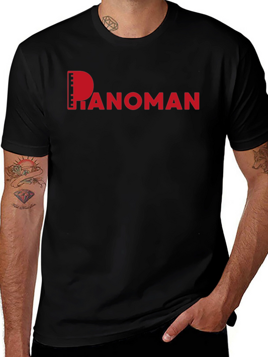 Pianoman Graphic Tee - Black Cotton Casual Shirt